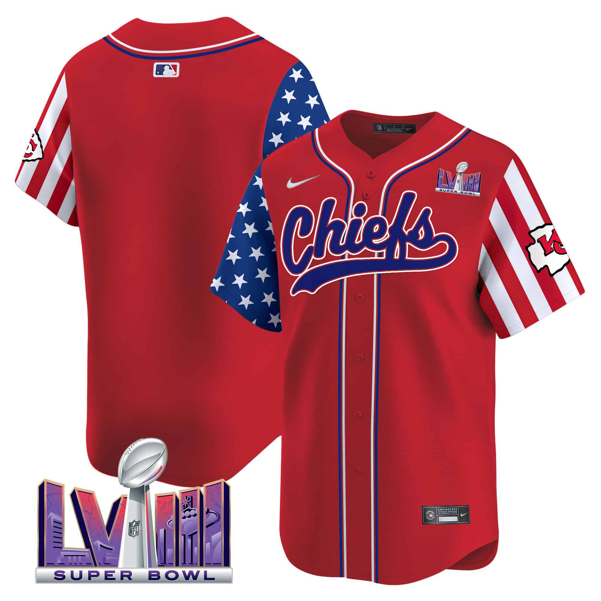 Men Kansas City Chiefs Blank Red 2024 Nike Independence Day Vapor Premier Limited NFL Jersey